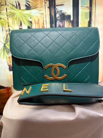 Green handbag